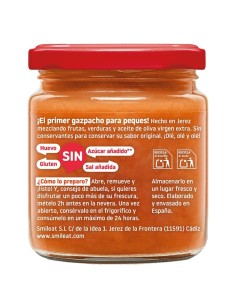 Gazpachito con sandía ecológico 190g Smileat +6 meses tarrito BIO bebé 2