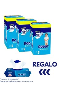 Pack Dodot 3 cajas Talla 5 Bebé-Seco 324uds – Protección Total 12 h