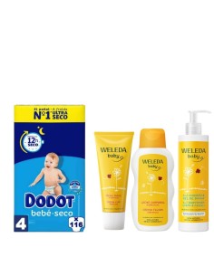 Pack Dodot Talla 4 (116uds) + Cuidado Weleda - Nappy.es