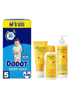 Pack Dodot Talla 5 (108uds) + Cuidado Weleda - Nappy.es