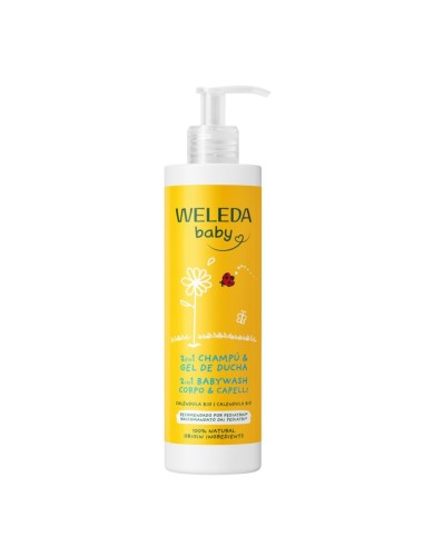 Champú y Gel de ducha caléndula BIO 2 en 1 400 ml | Weleda - Nappy.es