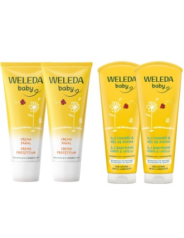 Oferta Set 2 Crema Pañal Caléndula +  2 Champú y Gel Caléndula