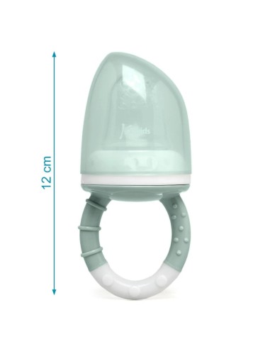 Alimentador antiahogo turquesa en silicona bebé +6 meses kiokids