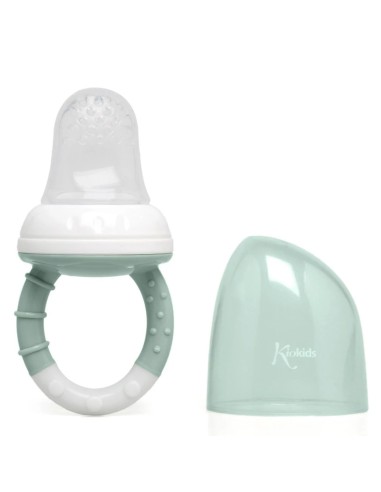 Alimentador antiahogo turquesa en silicona bebé +6 meses kiokids