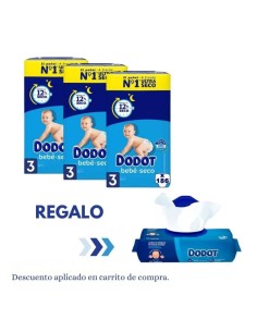 Dodot Bebé-Seco Talla 3 (558 uds) - Pack 3 Cajas | Nappy