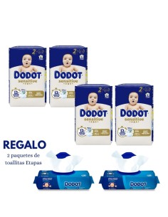 Dodot Sensitive Talla 2 (696 uds) - Pack 4 Cajas | Nappy