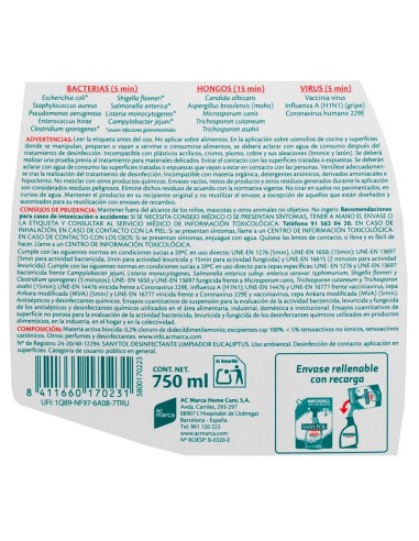 Limpiador multiusos desinfectante 750ml | Sanytol - Nappy.es