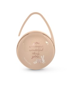 Portachupete Suavinex Wonderland conejitos beige para bebé