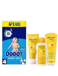 Pack Dodot Talla 4 (116uds) + Cuidado Weleda - Nappy.es