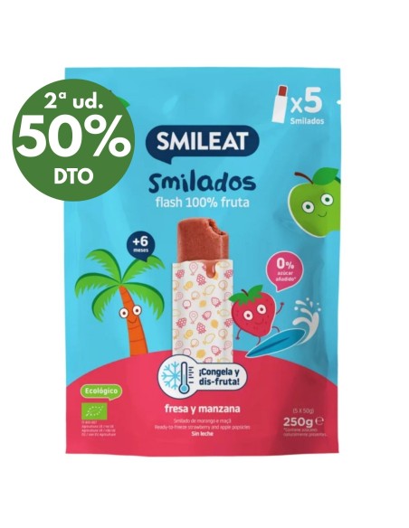 Smilado fresa y manzana 250g. (5 uds) +6M. | Smileat - Nappy.es