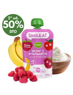 Pouch Yogur y Frambuesa 100gr eco Smileat