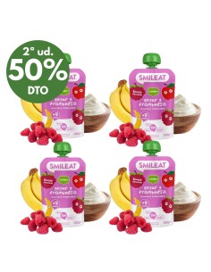 Pouch Yogur y Frambuesa 100gr eco Smileat