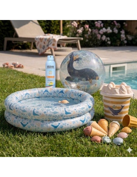 Pack Verano Little Dutch + Protector Solar ISDIN SPF50 + Piscina + Pelota + Cubo Helados