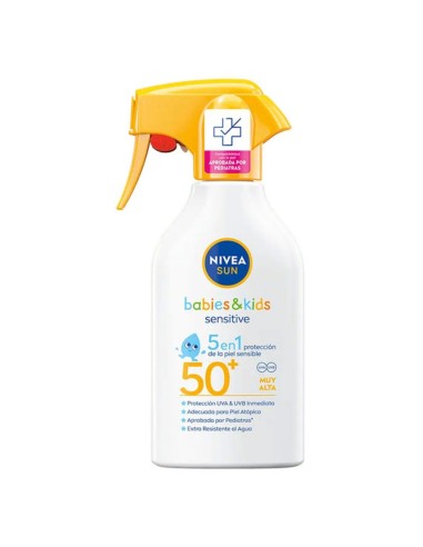 NIVEA SUN Kids Sensitive 5 en 1 Spray Solar FPS50+ 250 ml