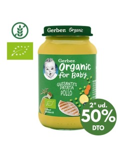 Potito guisantes con patata y pollo 190gr 6M+ | Gerber - Nappy.es