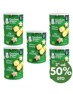 Pack 5uds puff cereales con plátano 35gr | Gerber - Nappy.es