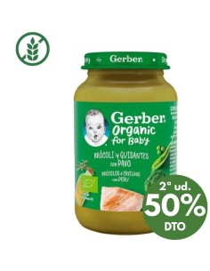 Potito brócoli y guisantes con pavo 190gr 6M+ | Gerber - Nappy.es