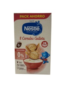 Papilla de 8 cereales con galleta maría 725gr 6M+ | Nestlé - Nappy.es