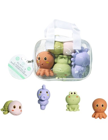 Bolsa 4 Juguetes de Baño Desmontables Olmitos +6 Meses