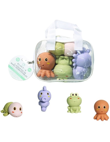 Bolsa 4 Juguetes de Baño Desmontables Olmitos +6 Meses