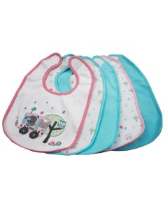Set 5 Baberos para Bebé Olmitos – Baberos Absorbentes Reutilizables