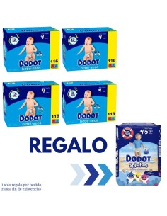 Pack 4 paquetes Dodot talla 4 bebe seco | Dodot - Nappy.es