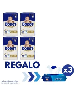 Pack 4 paquetes talla 1 sensitive con 464 uds|Dodot - Nappy.es