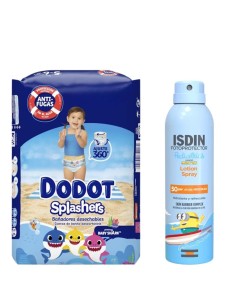 Pack Verano Dodot Splashers + Protector Solar ISDIN Pediatrics SPF 50 250 ml