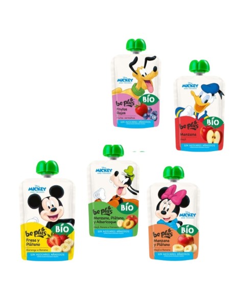 Pack pouch bebé + babero impermeable Kiokids +4M. Elige entre pouch BIO Disney Be Plus o Smileat.