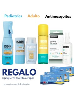 Pack Protección Solar Familiar ISDIN SPF50 + Antimosquitos Suavinex