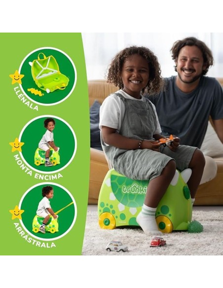 Maleta Infantil Dudley Dinosaurio Trunki Ride-On 18L