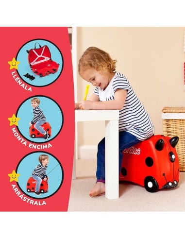 Maleta Infantil Harley Mariquita Trunki Ride-On 18L