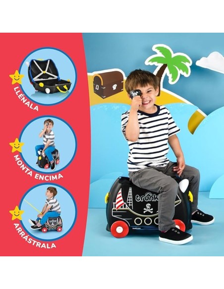 Maleta Infantil Pedro Pirata Trunki Ride-On 18L