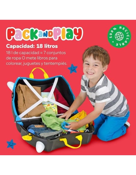 Maleta Infantil Pedro Pirata Trunki Ride-On 18L