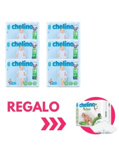 Pack 6 paquetes pañales Love Chelino Talla 6  (17 - 28 kg) 162uds.