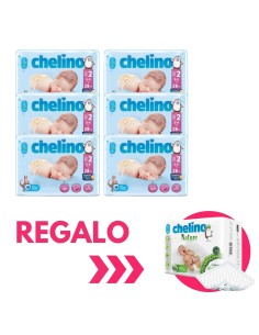 Pack 6 Pañal Love Chelino Talla 2 (3 - 6 kg) 168 uds.