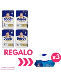 Pack 4 paquetes talla 1 sensitive con 464 uds|Dodot - Nappy.es