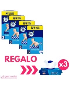 Dodot Bebé-Seco Talla 3 (744 uds) - Pack 4 Cajas | Nappy