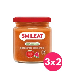 Gazpachito con sandía ecológico 190g Smileat +6 meses tarrito BIO bebé