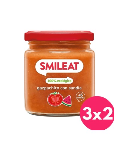 Gazpachito con sandía ecológico 190g Smileat +6 meses tarrito BIO bebé