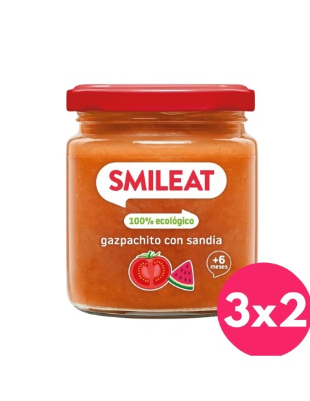 Gazpachito con sandía ecológico 190g Smileat +6 meses tarrito BIO bebé