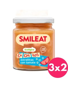 Tarrito cachitos pasta con tomate 230gr 10M+ | Smileat - Nappy.es