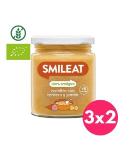 Tarrito ecológico de cocidito con ternera y jamón | Smileat - Nappy.es