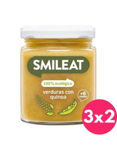 Tarrito de verduras con quinoa 230 gr | Smileat - Nappy.es