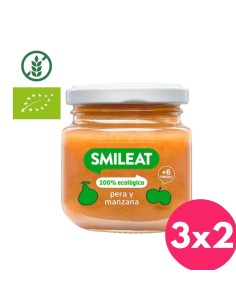 Oferta Potito pera y manzana ecológica tarrito 130g. +6M Smileat