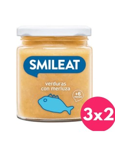 Oferta Potito verduras con merluza ecológico tarrito 230g. +6M Smileat