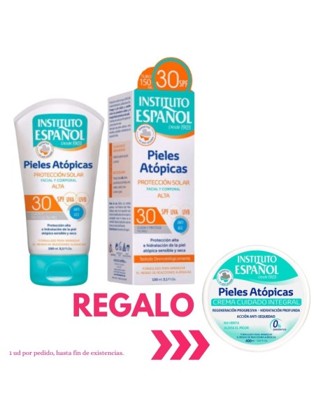 Protector solar SPF30 Pieles Atópicas 150 ml. Instituto Español