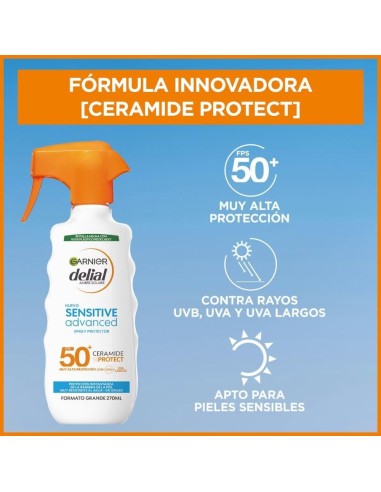 Spray Protector solar FPS50 (270ml) | Garnier Delial - Nappy.es