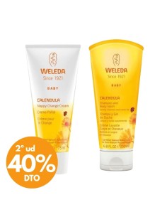Set Crema Pañal Caléndula (75 ml) + Champú y Gel Caléndula (200 ml) Weleda
