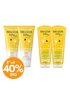 Oferta Set 2 Crema Pañal Caléndula +  2 Champú y Gel Caléndula